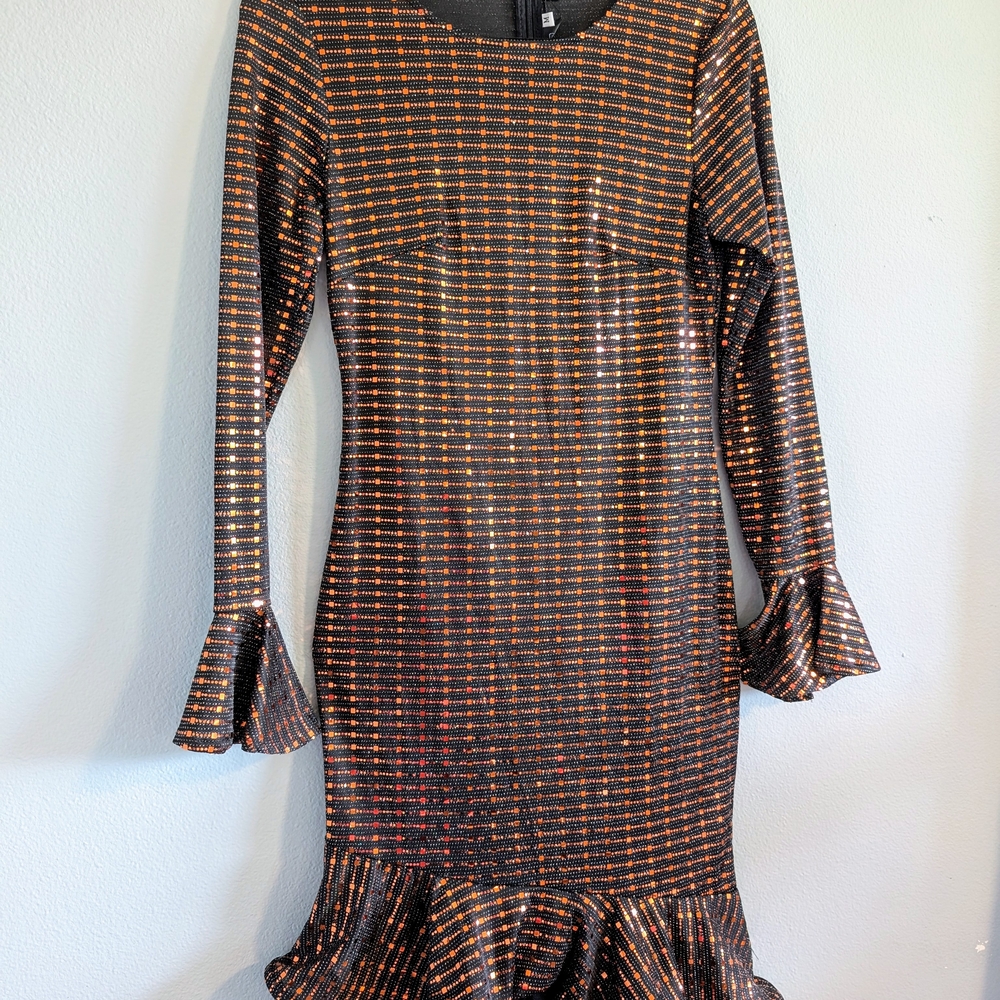Elegant Black and Gold Women's Dress